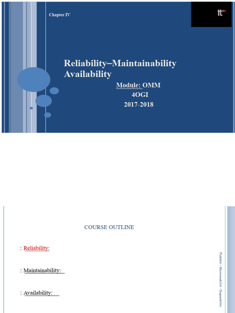 chapter 4 reliability | PDF | Reliability Engineering | Probability Theory