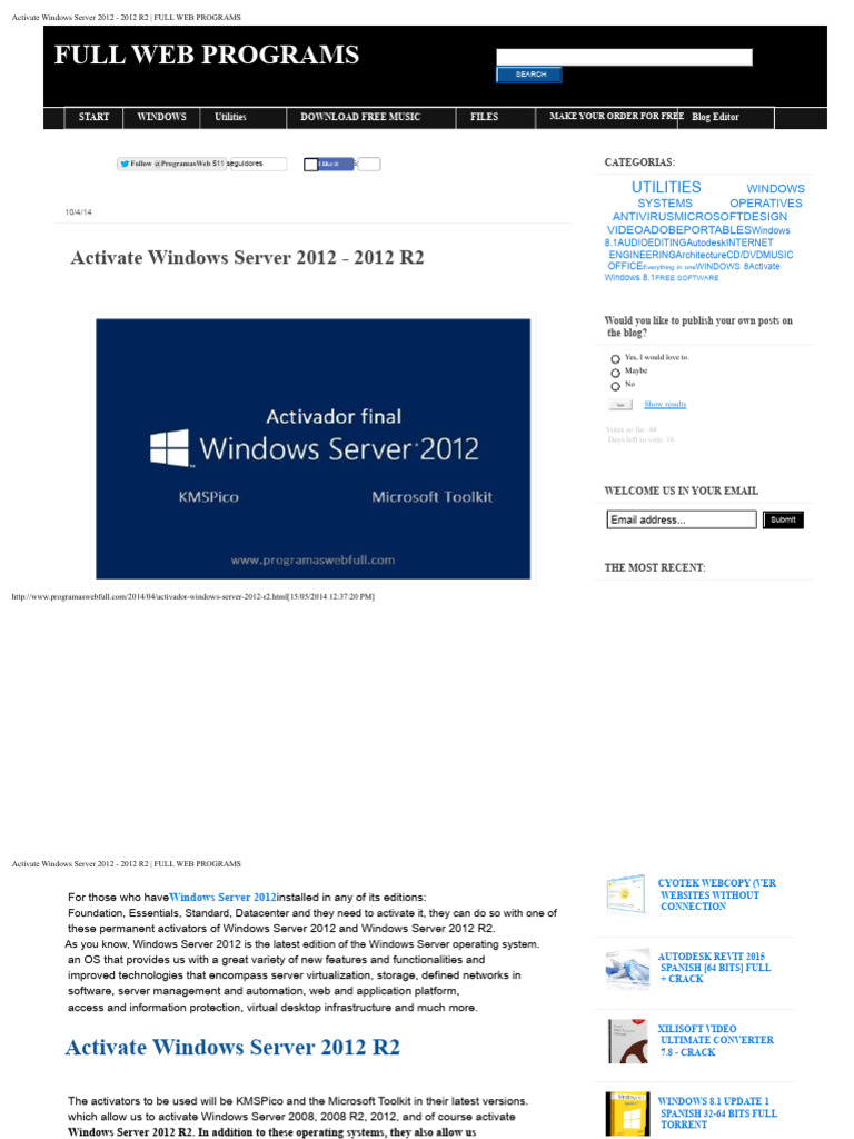 Activate Windows Server 2012 R2 Guide | PDF | Microsoft Windows | World ...