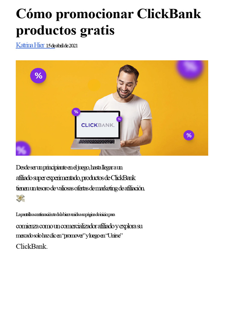 Promover Productos de Clickbank Gratis | PDF | Posicionamiento en ...