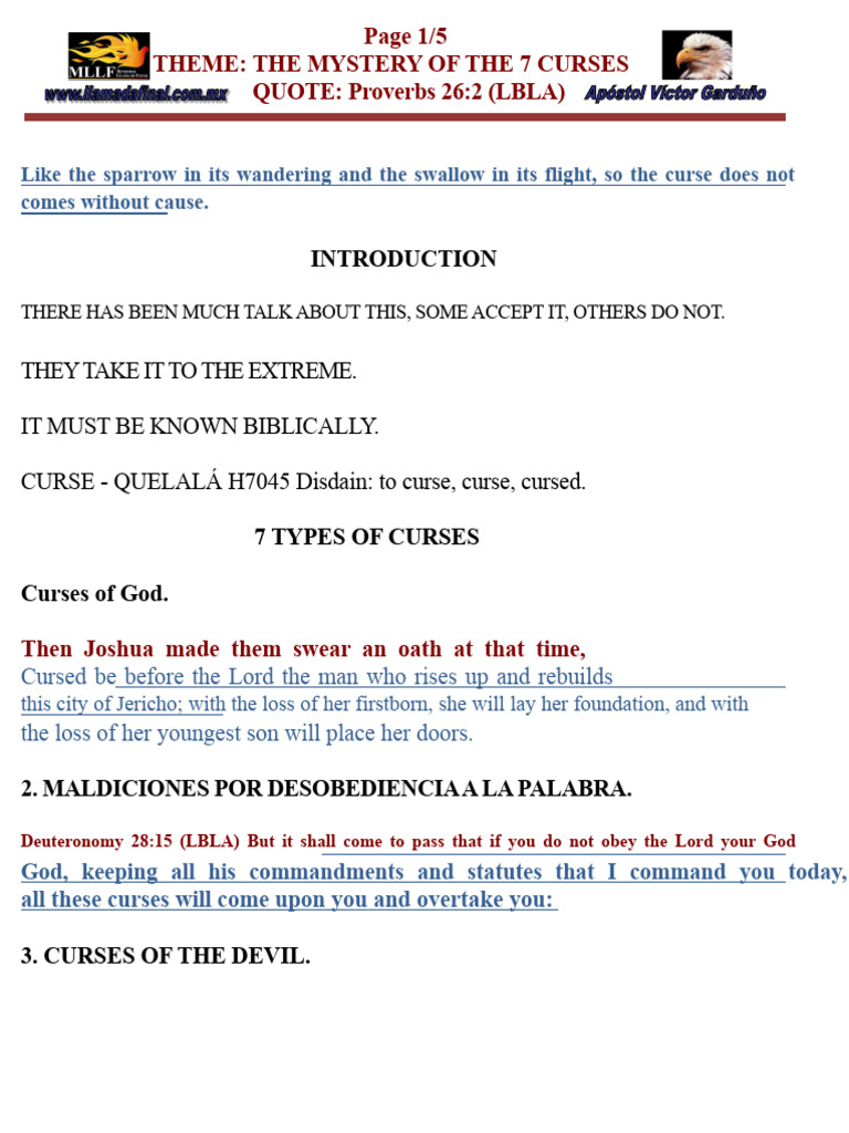 The Mystery of The 7 Curses | PDF | Rebecca | Old Testament Books