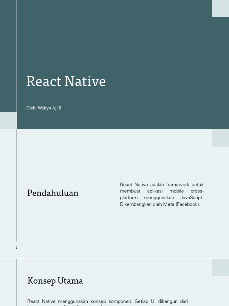 Panduan Lengkap React Native untuk Aplikasi Mobile | PDF