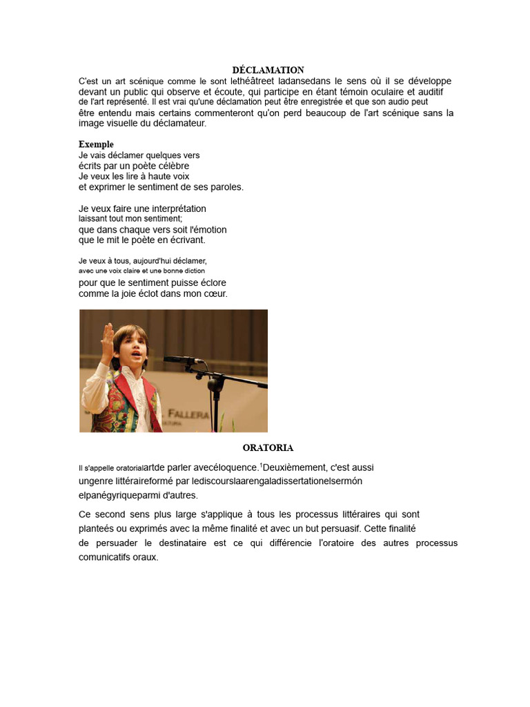 Déclamation, oratoire et dialogue explicatifs | PDF | Communication non ...