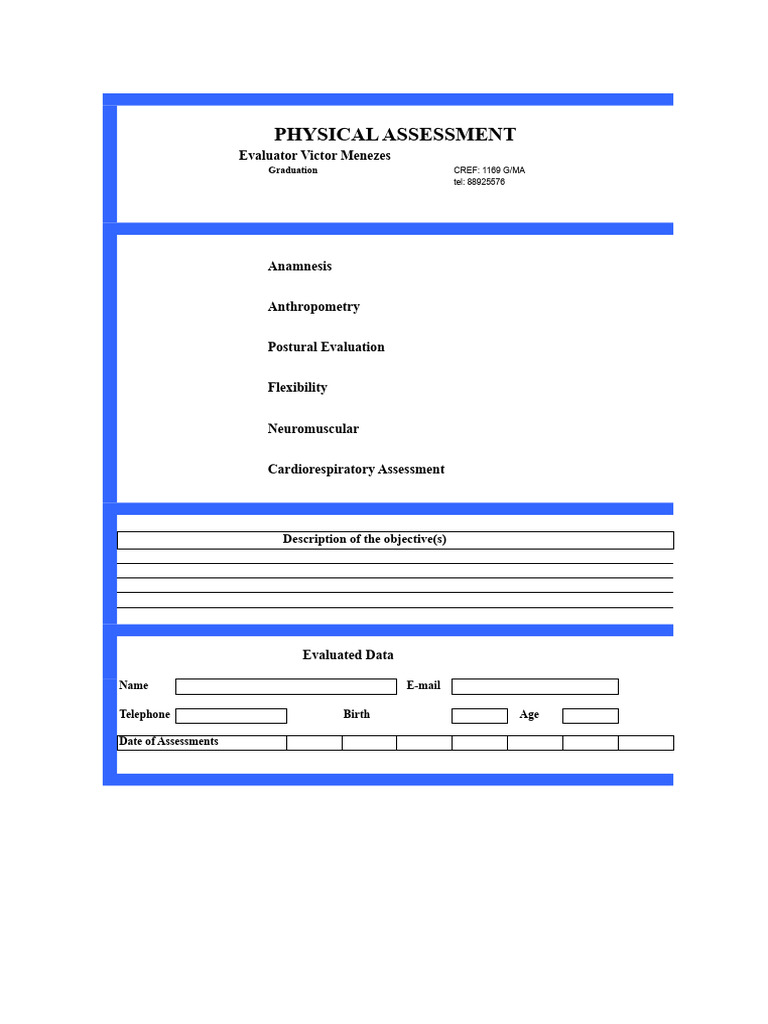 Comprehensive Physical Assessment Guide | PDF | Waist | Body Mass Index