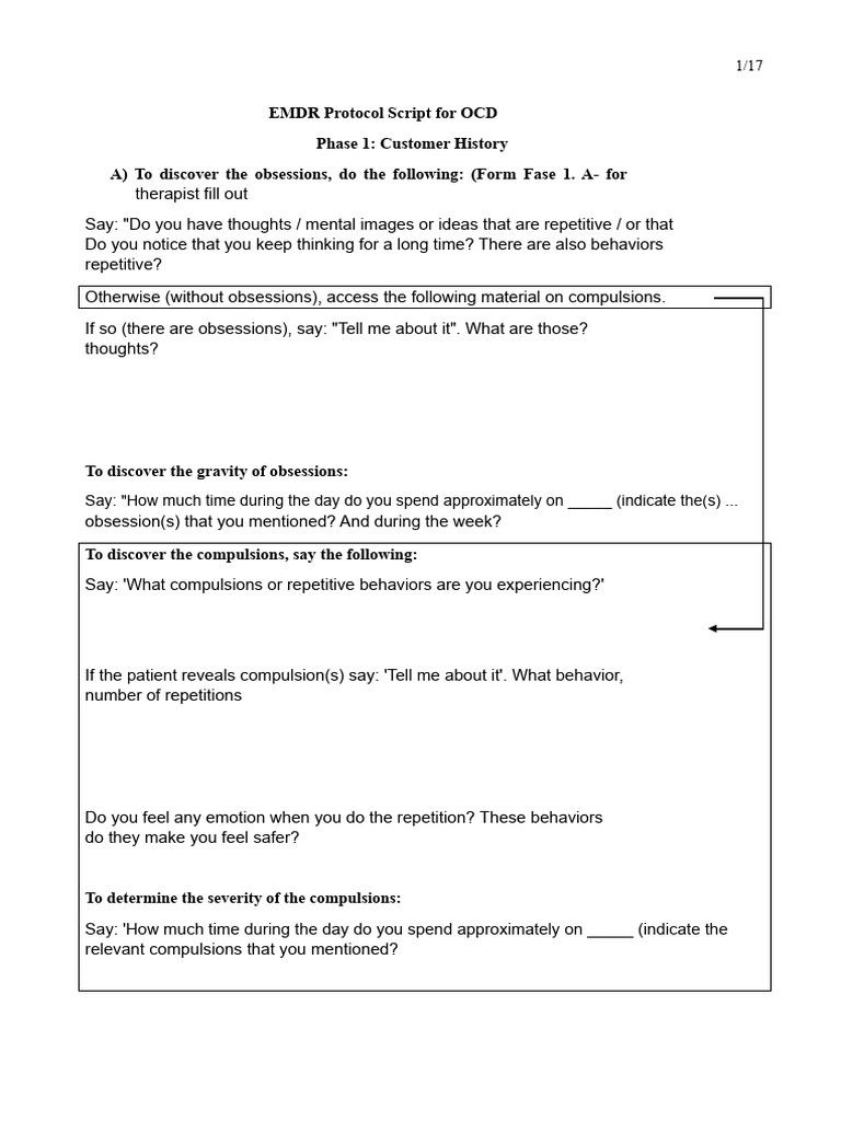 EMDR Protocol for OCD Treatment Guide | PDF | Obsessive–Compulsive ...