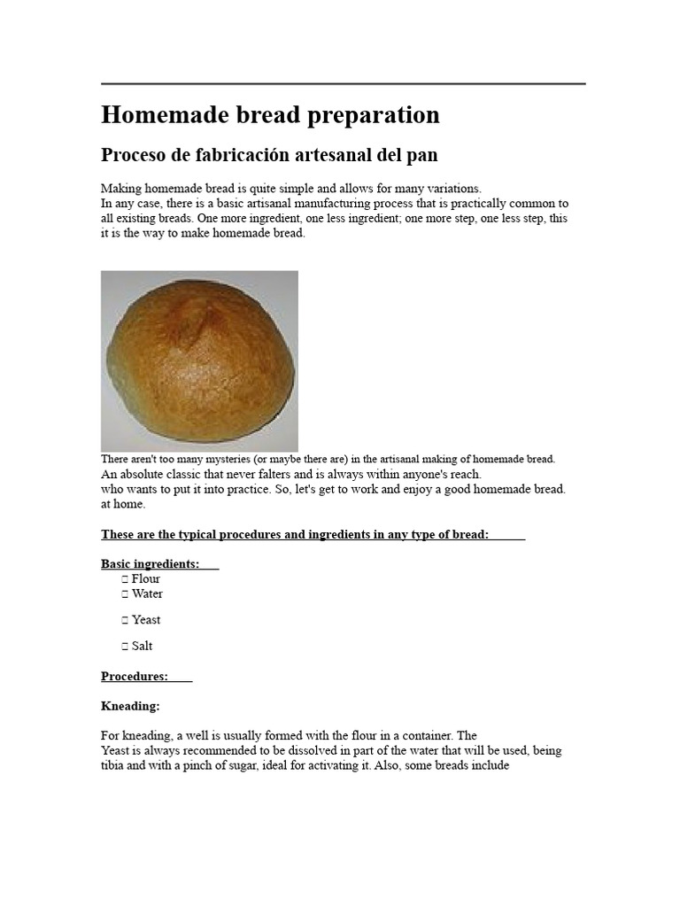 Homemade Bread Making Guide | PDF | Breads | Gluten
