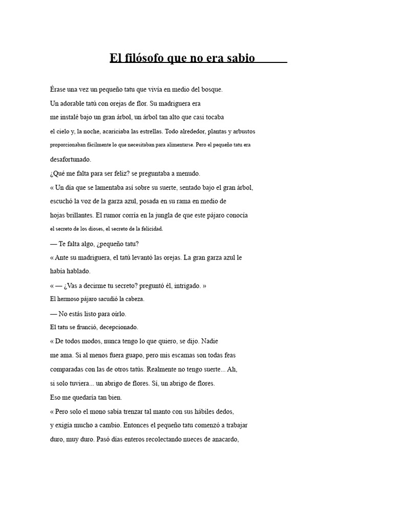 El secreto de la felicidad del tatú | PDF | Felicidad | Amor
