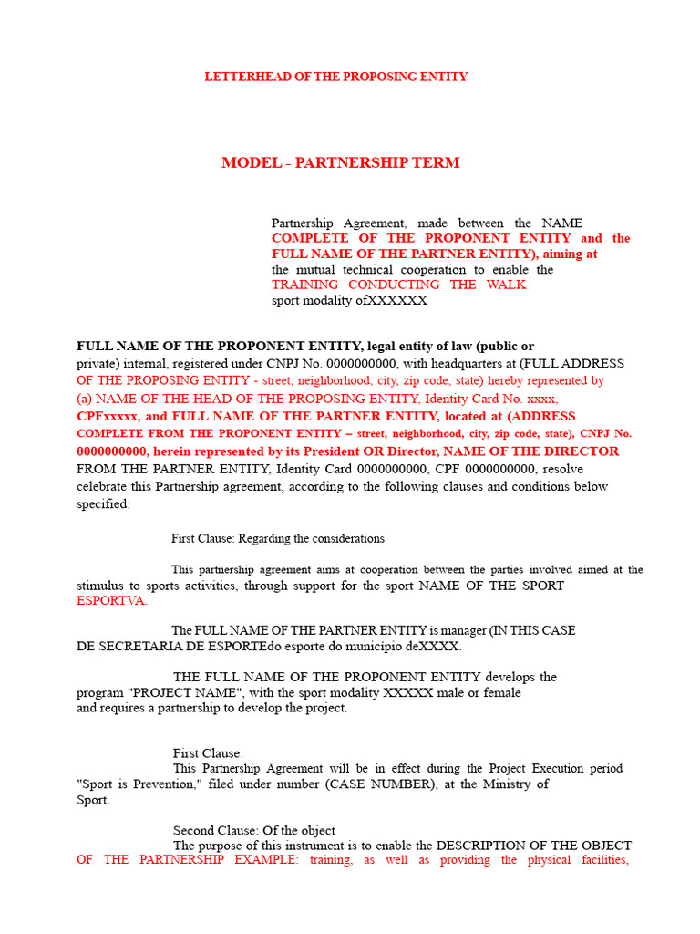Partnership Agreement Template | PDF