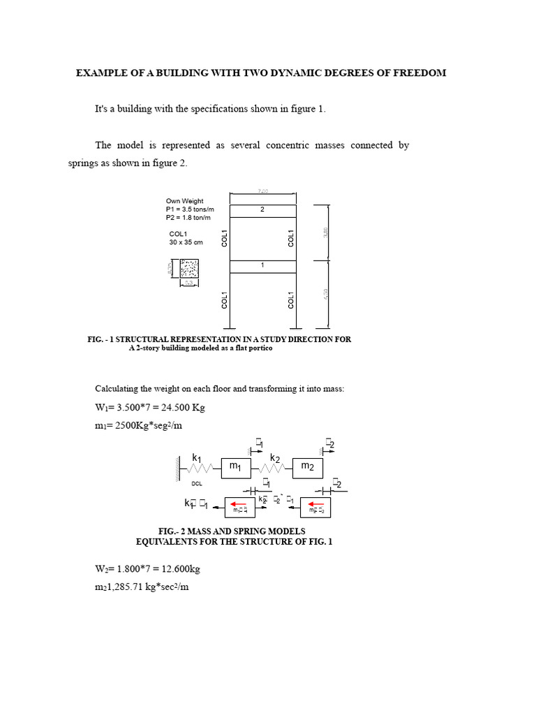 Dynamic Two Degrees of Freedom Exercise | PDF | Oscillation ...
