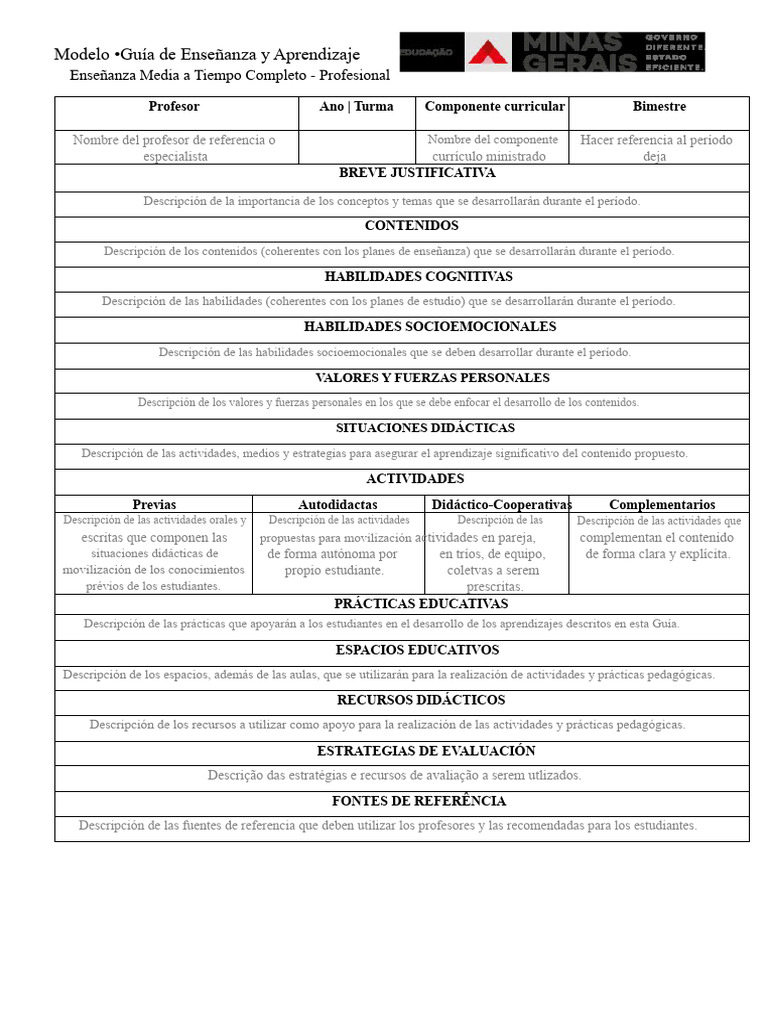 Guía de Enseñanza y Aprendizaje | PDF | Enseñando | Plan de estudios