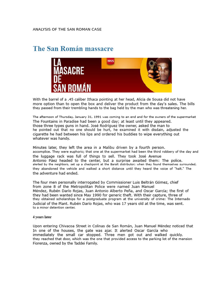 Analysis of The San Roman Case | PDF