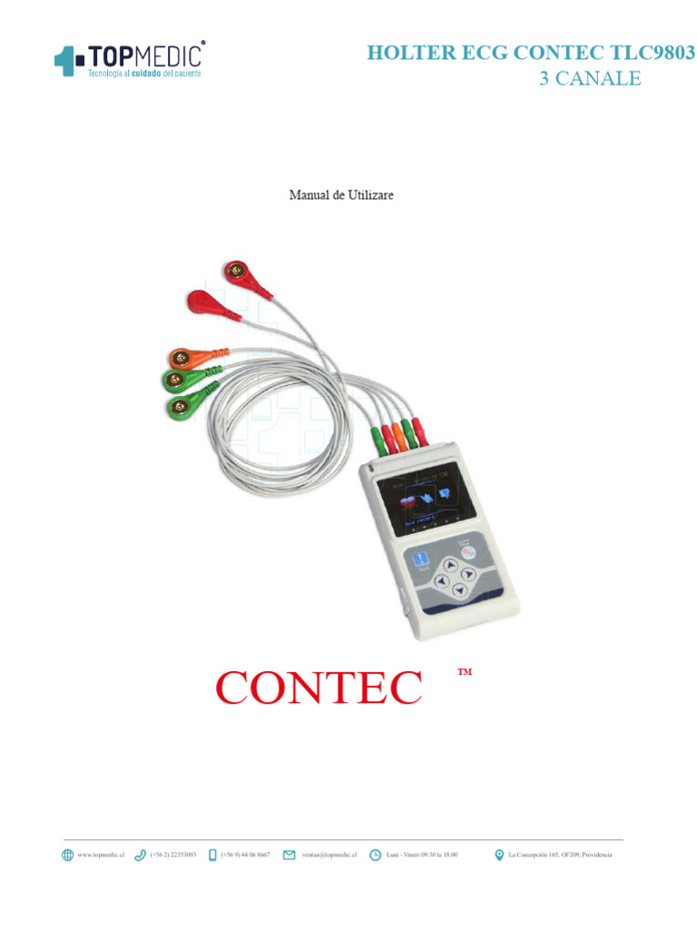 Holter ECG Contec TLC9803 3 Manual de Utilizare | PDF