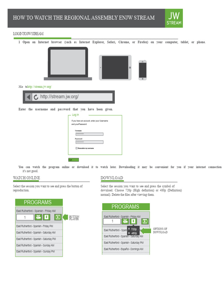 How To Watch The Regional Assembly On JW Stream | PDF | Software ...