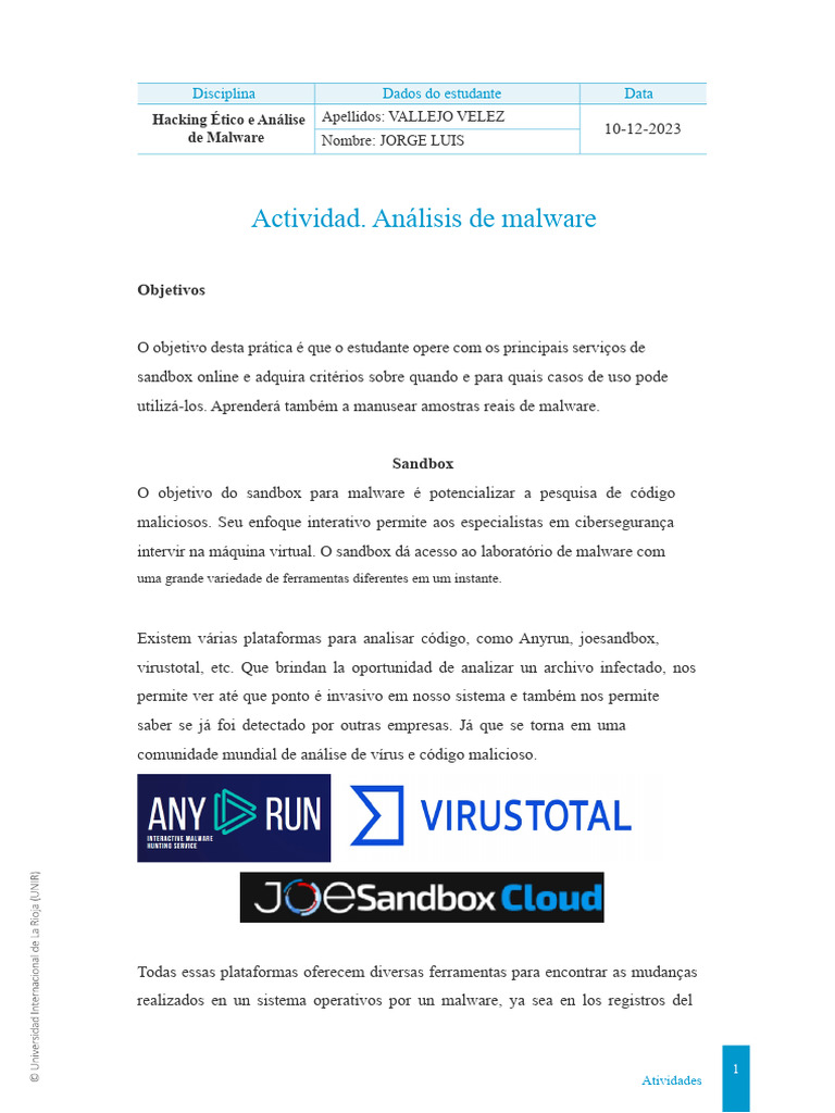 Análise de Malware com Sandbox Online | PDF | Malware | Internet
