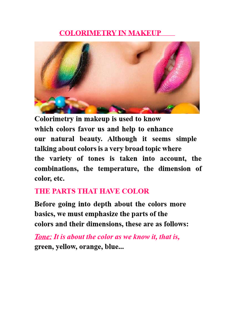 Understanding Colorimetry in Makeup | PDF | Color | Yellow