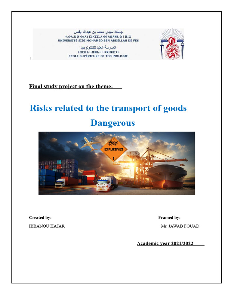 Risks of Transporting Dangerous Goods | PDF | Dangerous Goods | Risk