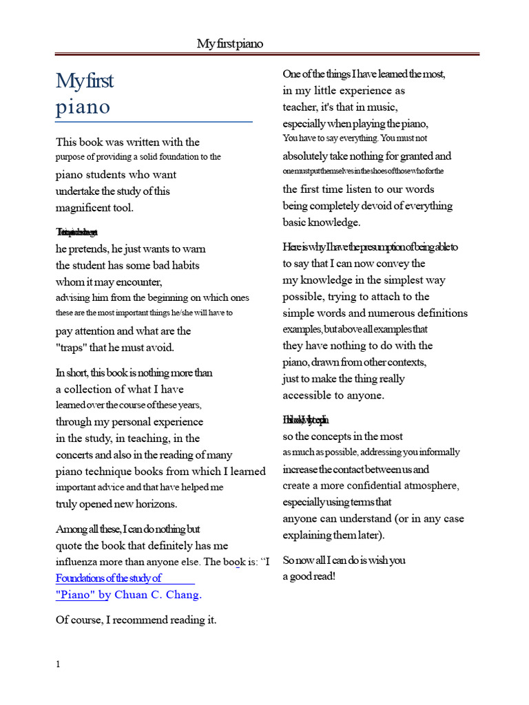Essential Guide to Piano Basics | PDF | Piano | Knowledge