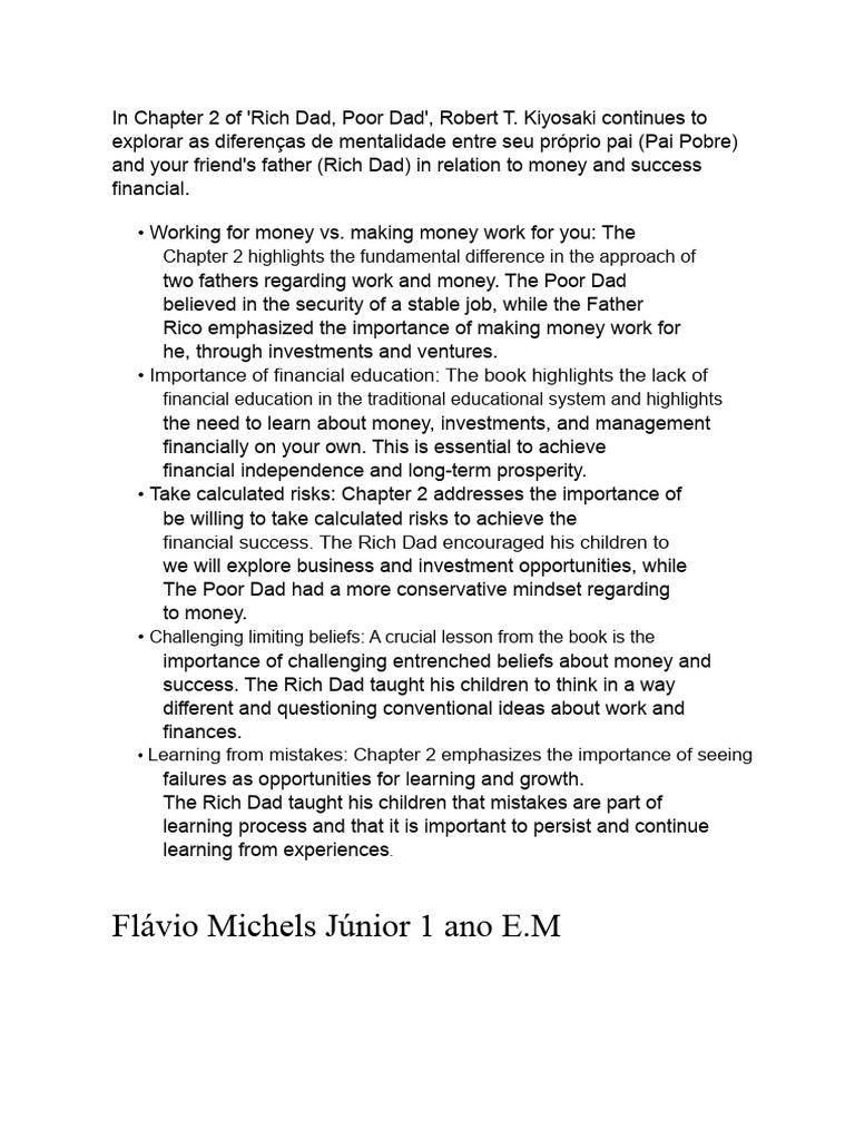 In Chapter 2 of Rich Dad | PDF
