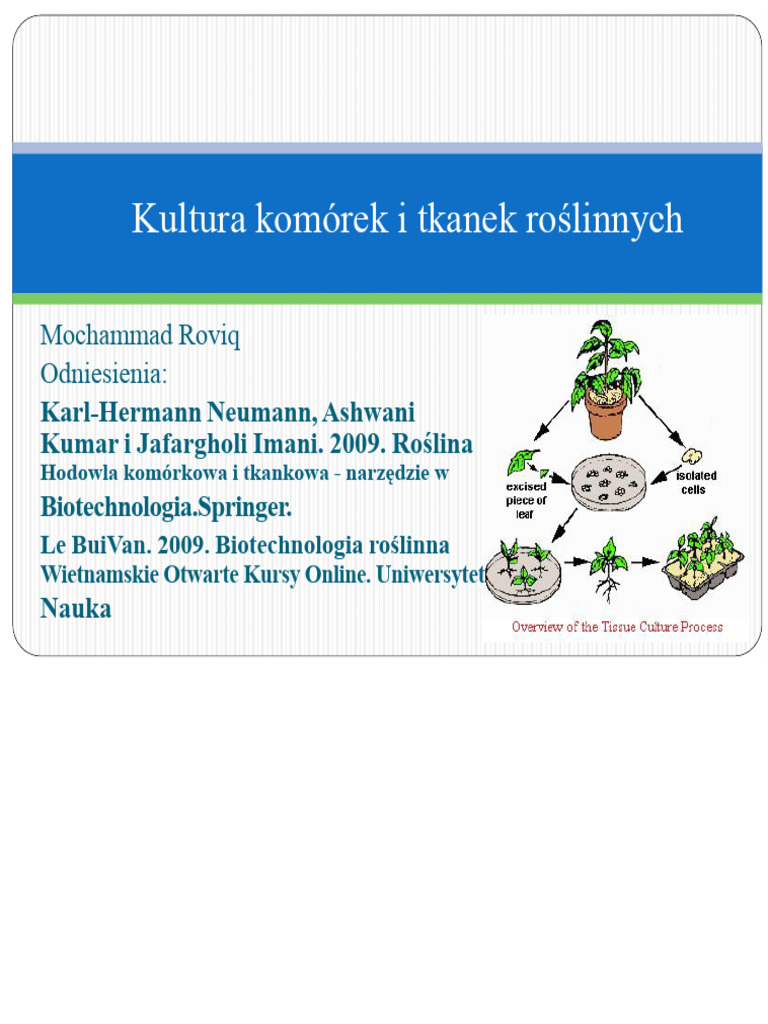 2# Hodowla Komórek I Tkanek Roślinnych | PDF