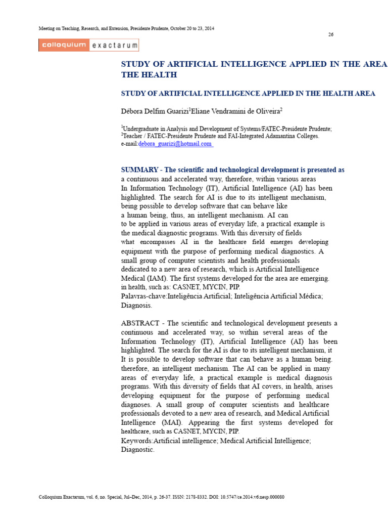 AI Applications in Healthcare Diagnostics | PDF | Medical Diagnosis ...