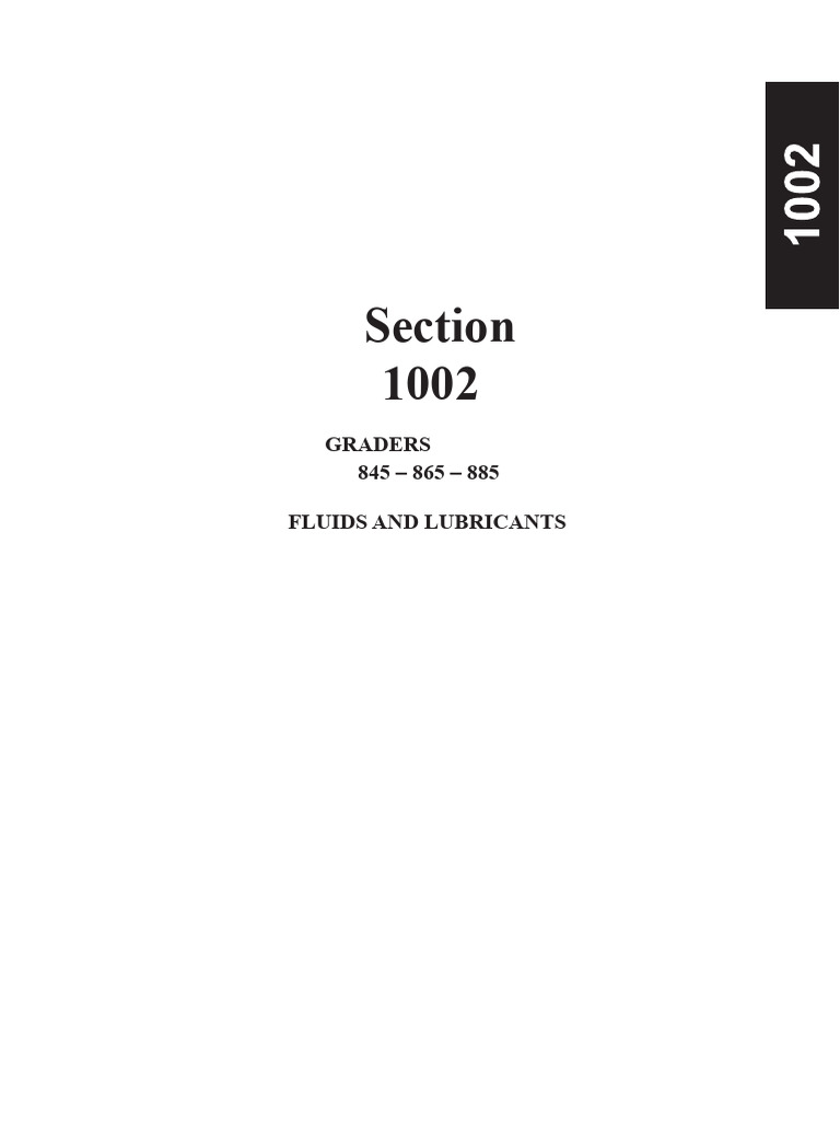 Grader Fluids and Lubricants Guide | PDF | Motor Oil | Oils