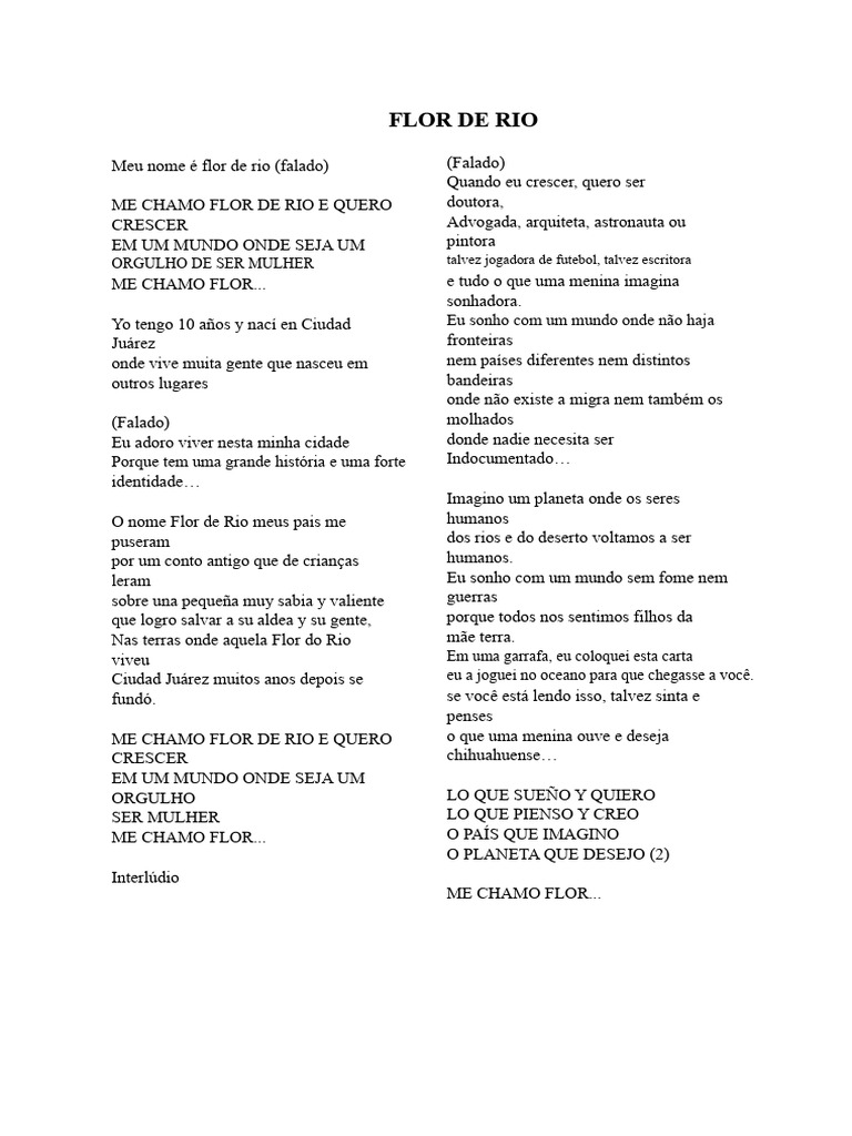 Sonhos de Flor de Rio: Um Futuro Melhor | PDF