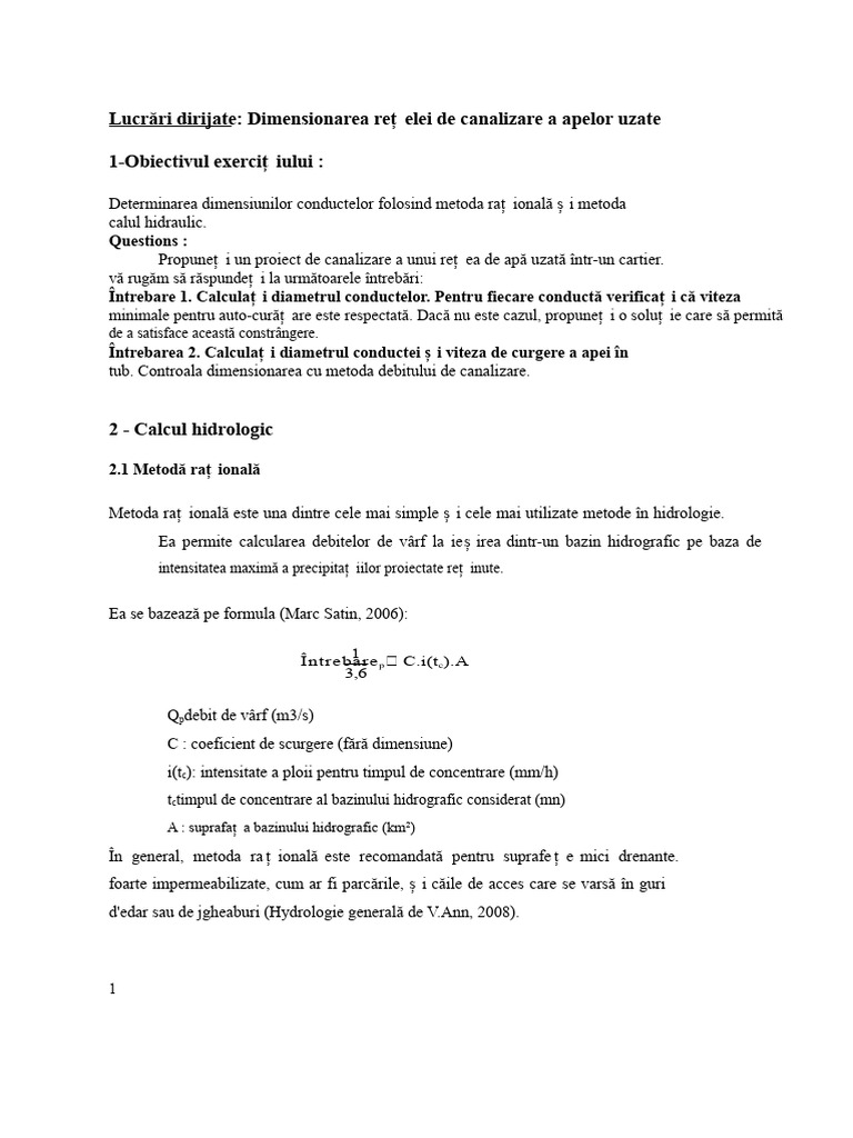 TD - Scurgere Ape Uzate | PDF