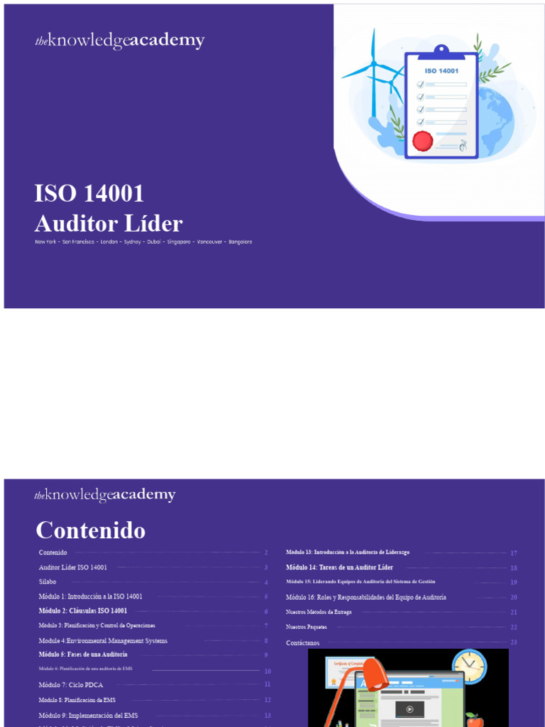 Auditor Líder ISO 14001 | PDF | Planificación | Auditoría