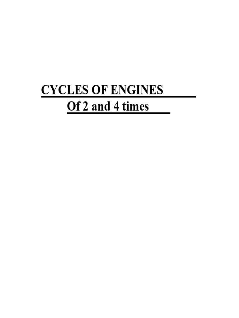 2T vs 4T Engine Cycles Explained | PDF | Internal Combustion Engine ...