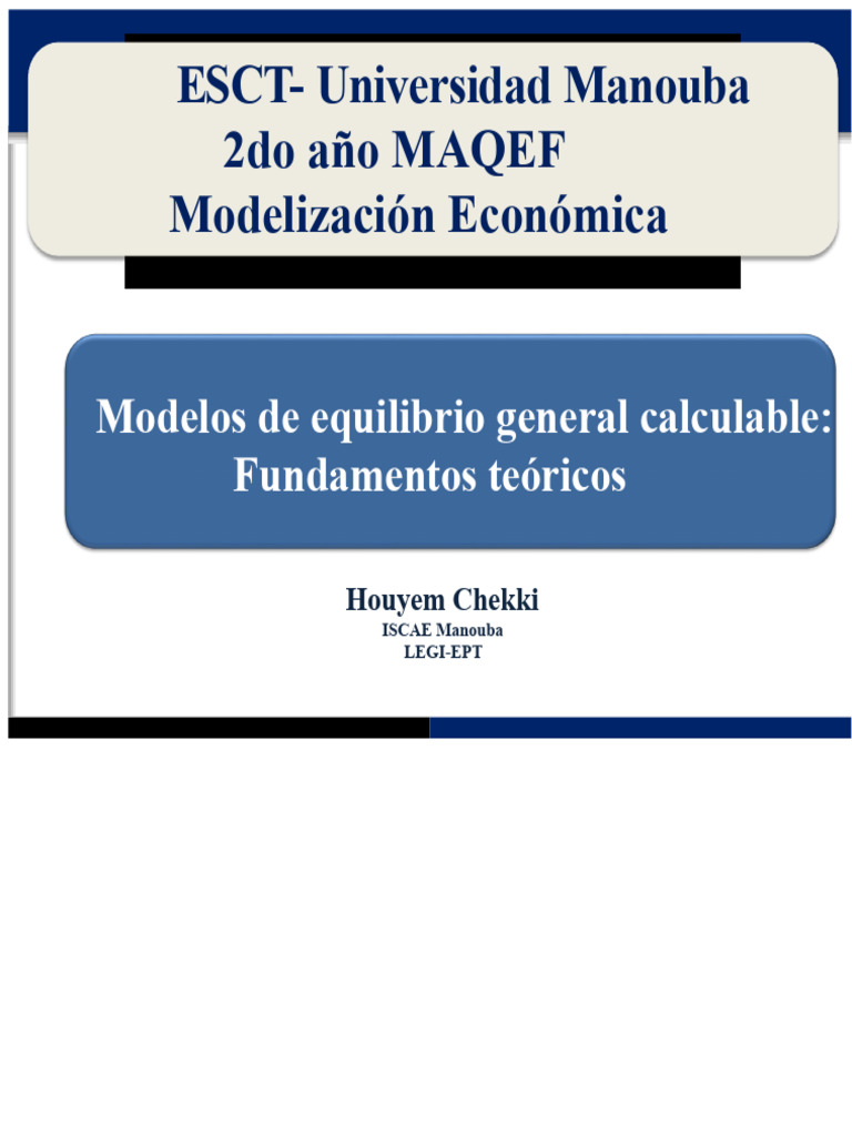 capítulo 1 fundamentos teóricos MEGC | PDF | Teoría del equilibrio ...