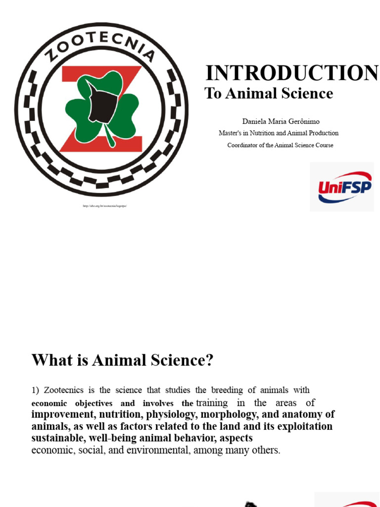 Overview of Animal Science and Zootecnics | PDF | Science | Agriculture