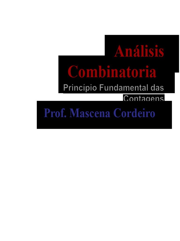 Análisis de Combinatoria en Matemáticas | PDF | Combinatoria | Matemáticas