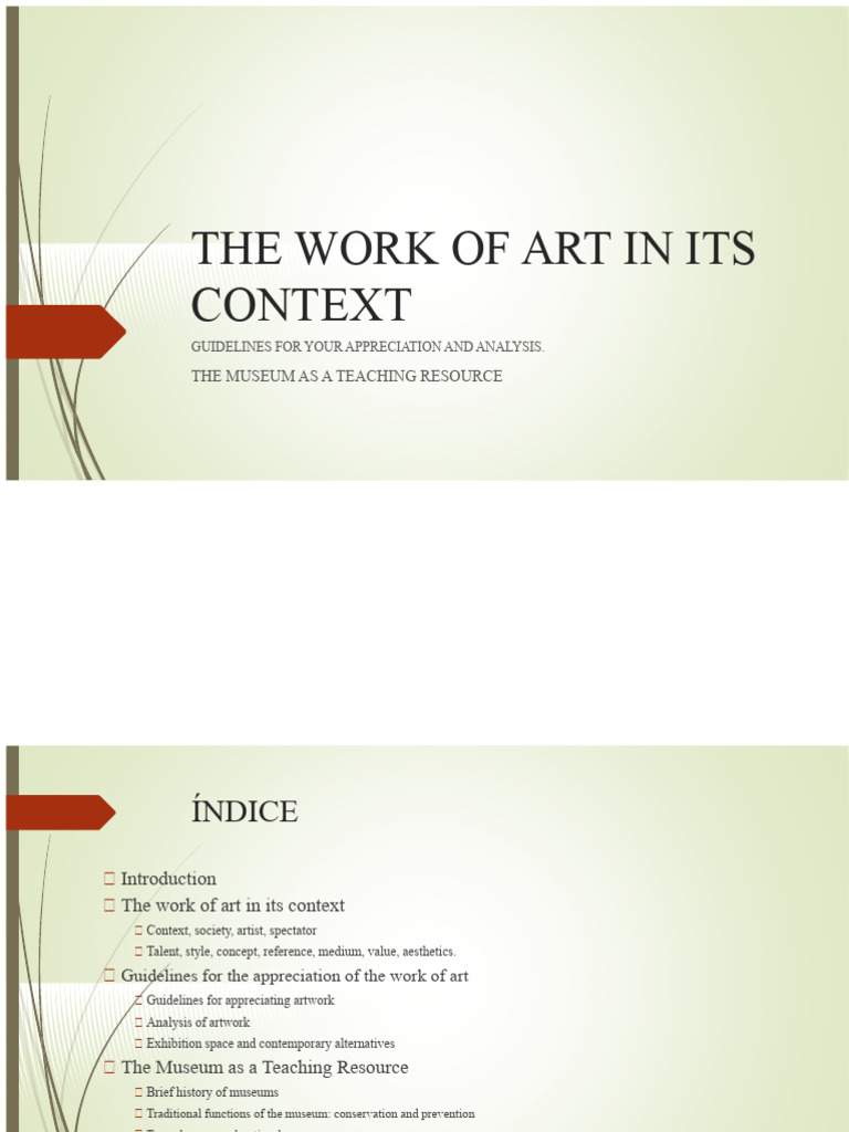 Art Appreciation and Context Analysis | PDF | Aesthetics | Museum