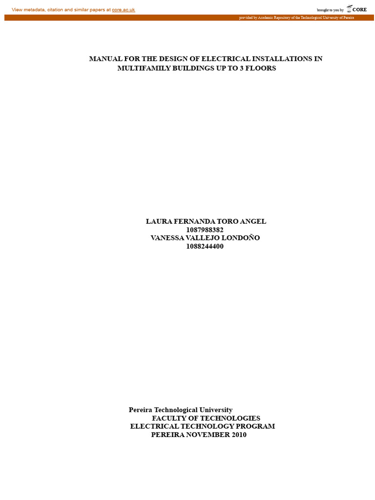 Electrical Design Manual for 3-Story Buildings | PDF | Lighting | Door