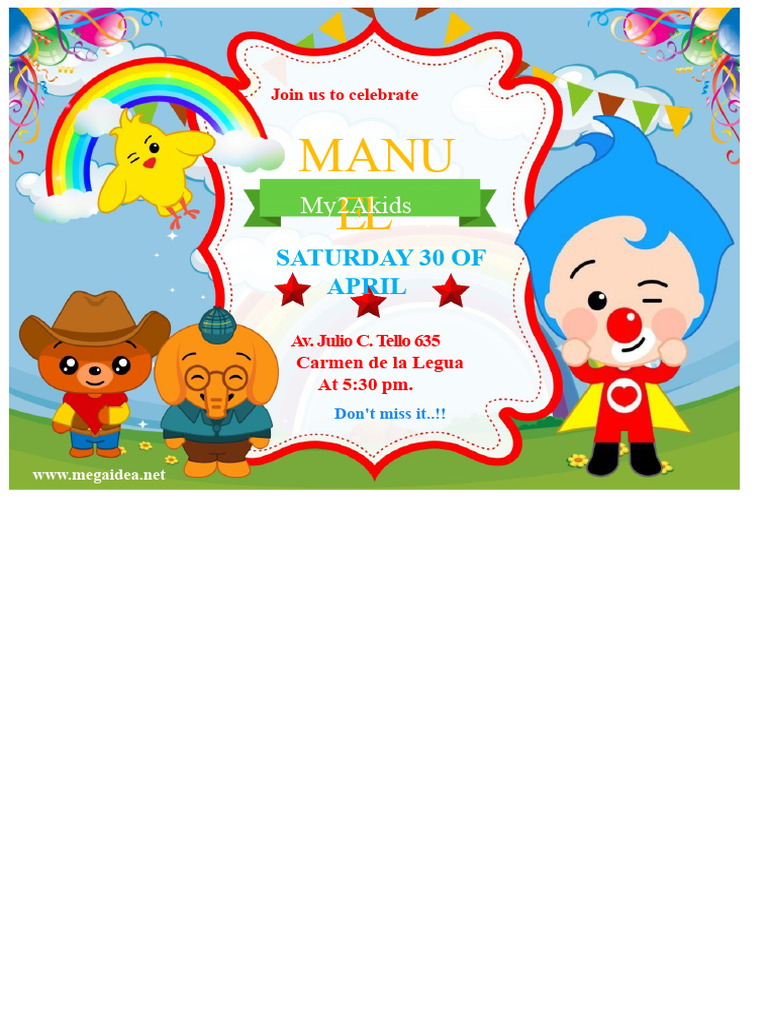 Celebrate Manu on April 30th! | PDF