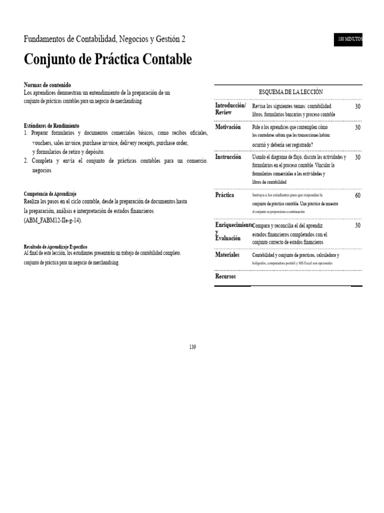 Práctica Contable para Negocios de Merchandising | PDF | Contabilidad ...