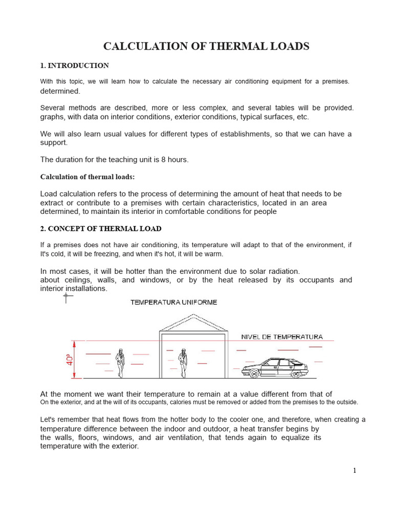 Thermal Load Calculation Guide | PDF | Air Conditioning | Heat