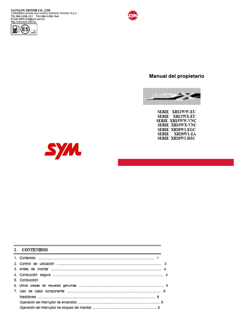 Man Sym Jet X 125cc 84 | PDF | Sistema de freno antibloqueo | Vehículos