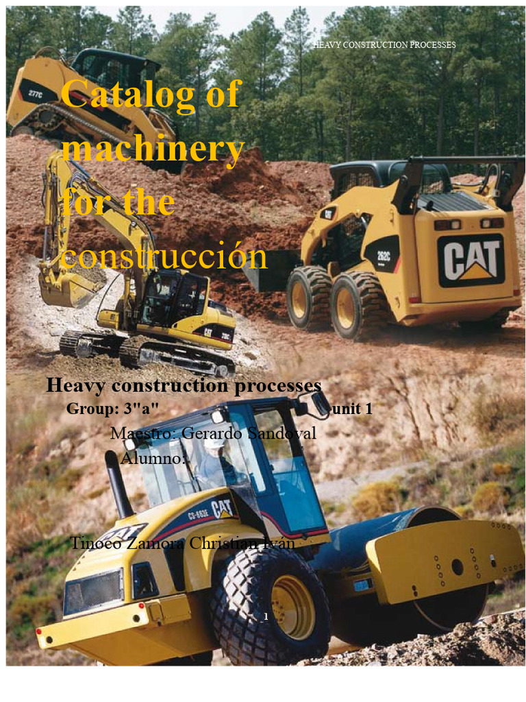 Heavy Construction Machinery Overview | PDF | Crane (Machine) | Loader ...