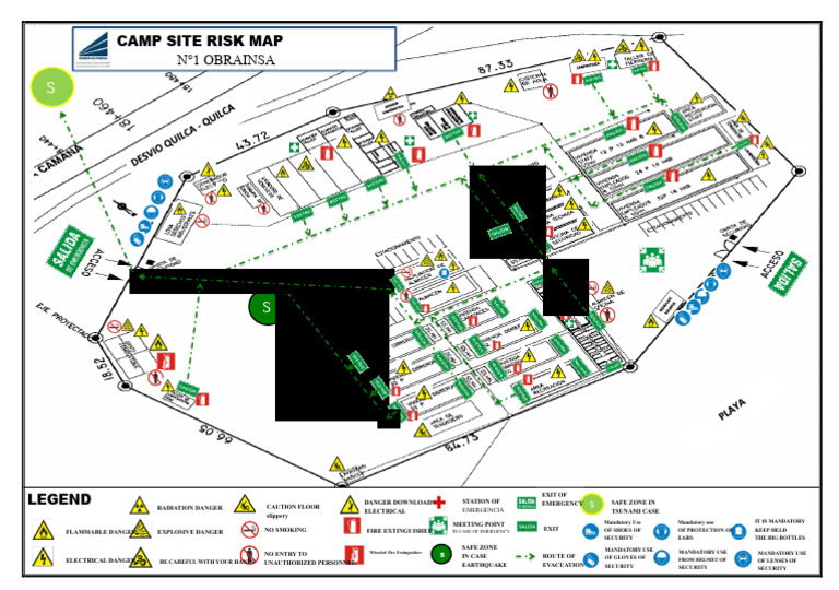 Camp Site Risk Map and Safety Guidelines | PDF | Emergency Evacuation ...