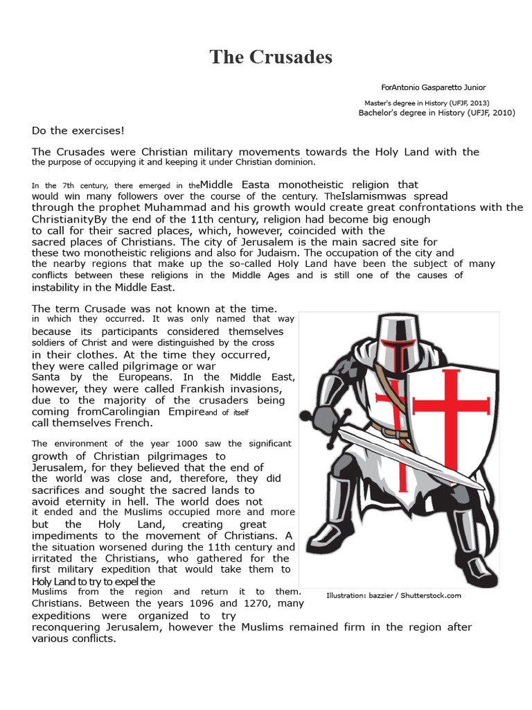 Overview of the Crusades History | PDF | Crusades | Holy Land