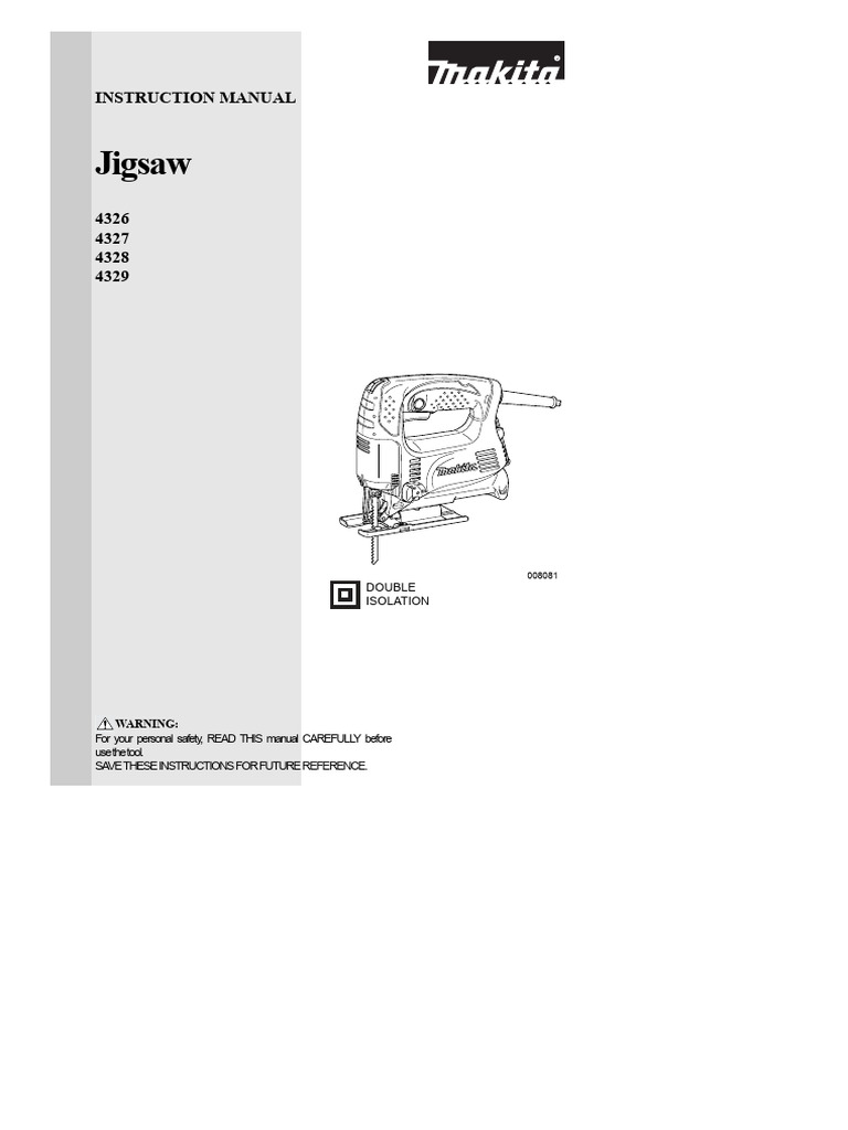 User Manual for Jigsaw Tool | PDF | Screw