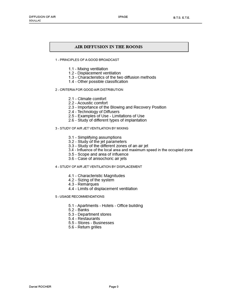 Air Diffusion Techniques in Rooms | PDF | Turbulence | Ventilation ...