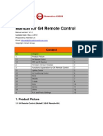 Manual For G4 Remote Control: Content