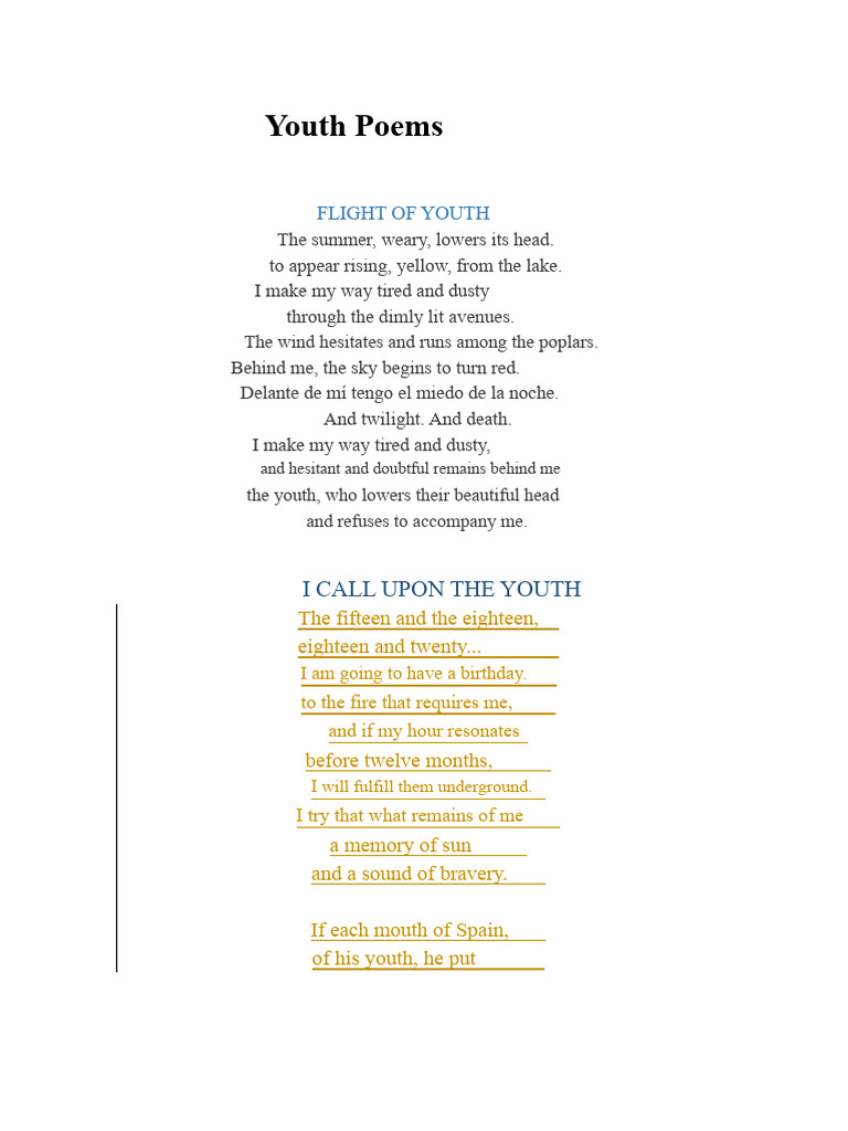 Poems of youth PDF