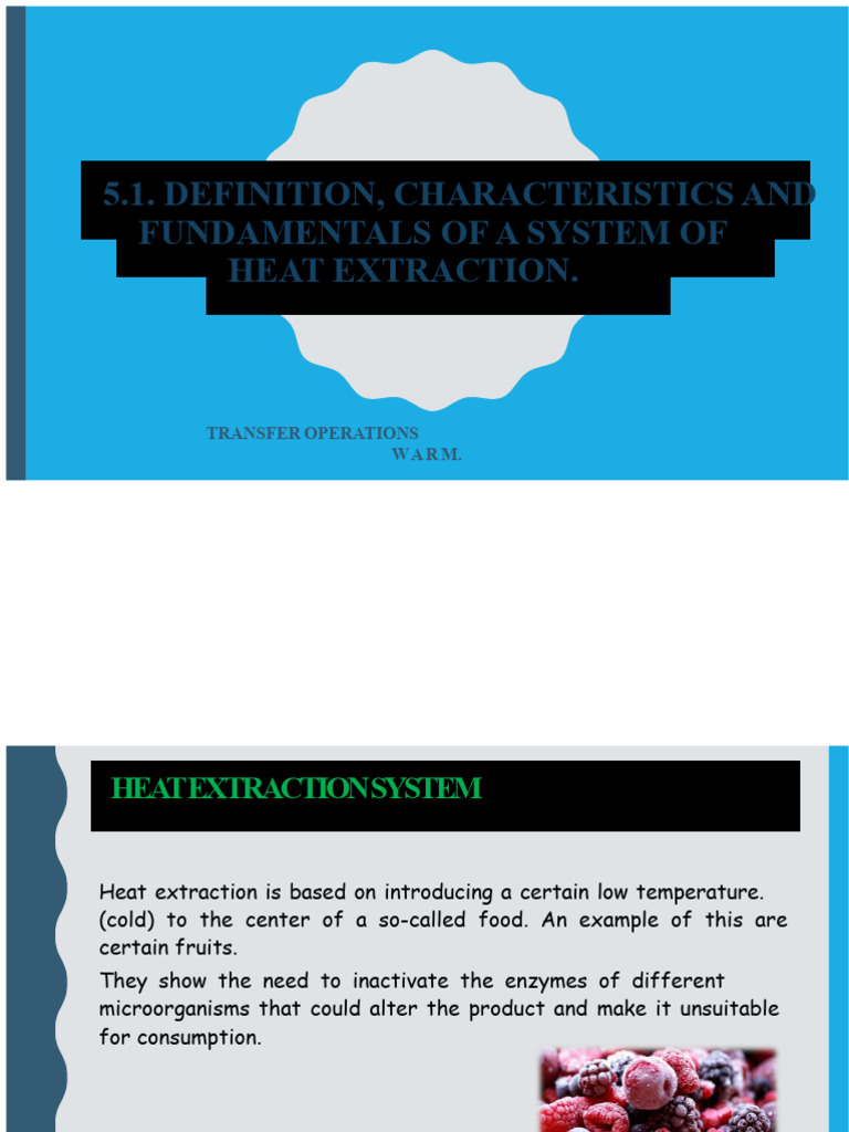Heat Extraction and Food Preservation Methods | PDF | Freezing | Heat ...