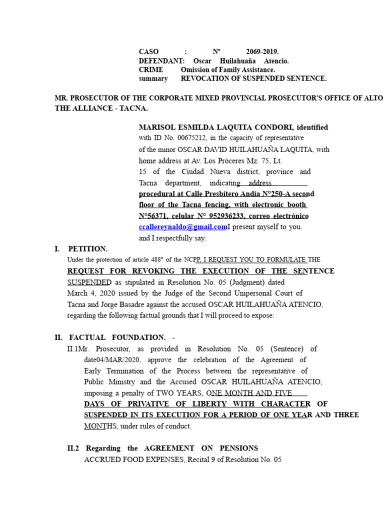 Revocation of Suspended Sentence | PDF | Prosecutor | Common Law