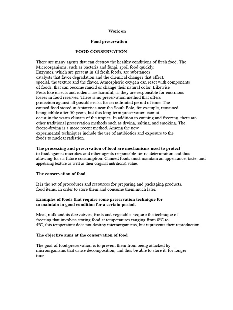 Essential Food Preservation Techniques | PDF | Food Preservation | Foods