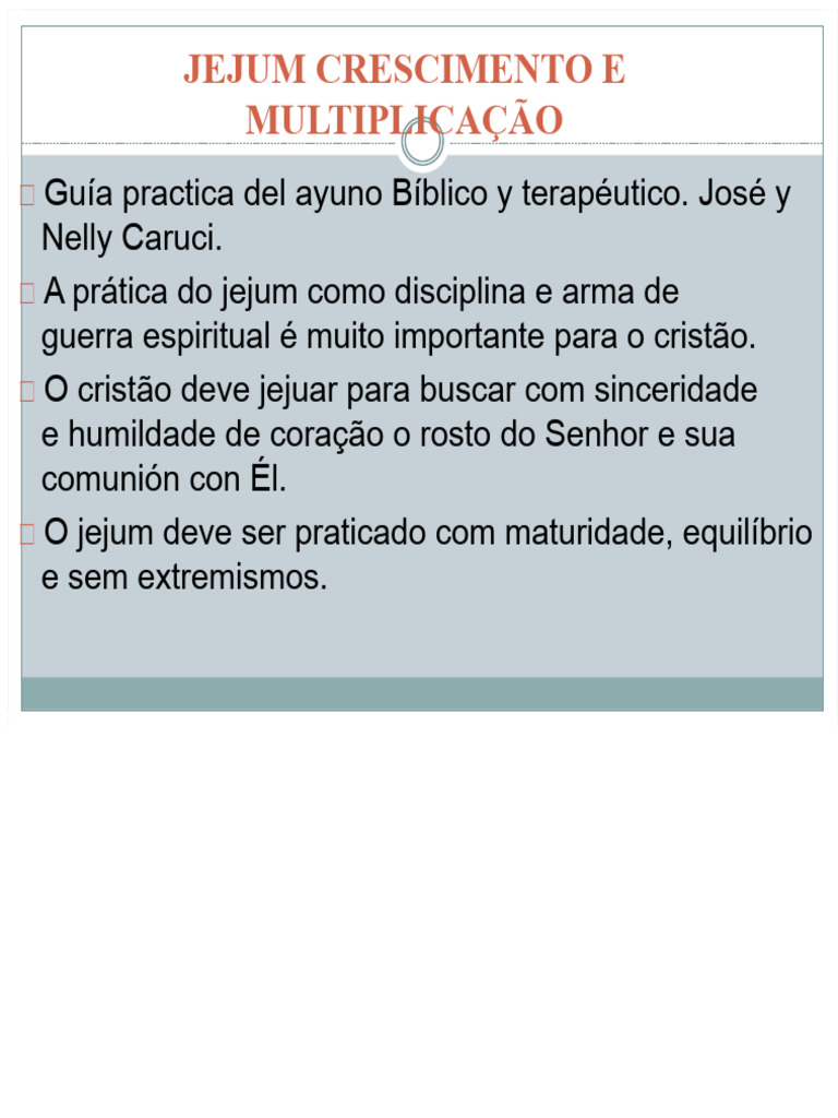 Guia Prática do Jejum Espiritual | PDF | Jejum | Oração