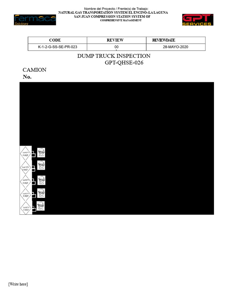 DUMP TRUCK INSPECTION | PDF