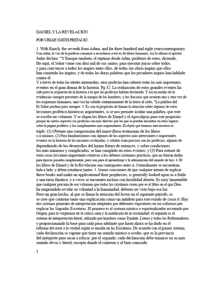 Profecías de Daniel y Apocalipsis | PDF | Daniel (figura bíblica ...